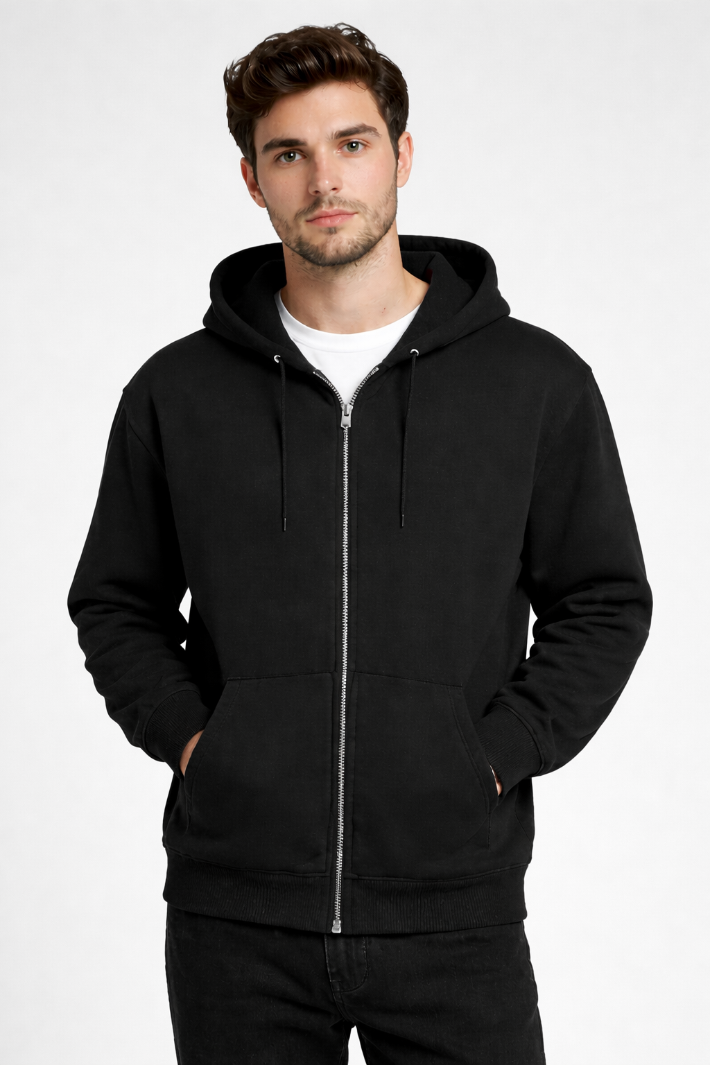 Premium Zip-Up Hoodie – 400 GSM Cotton Blend | Thick, Warm & Long-Lasting Comfort