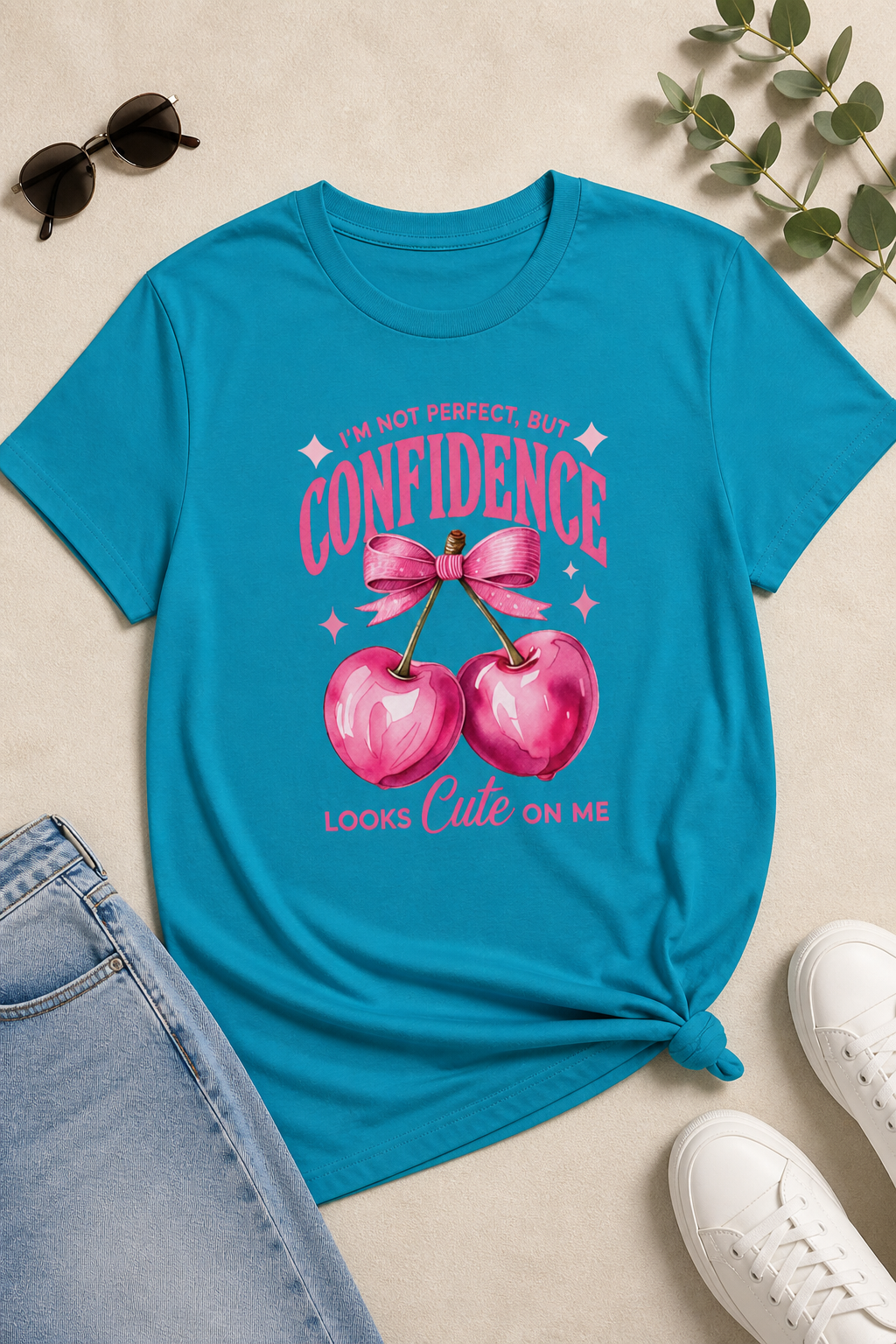 Women’s Typography Graphic Tee - Pure cotton T-shirt