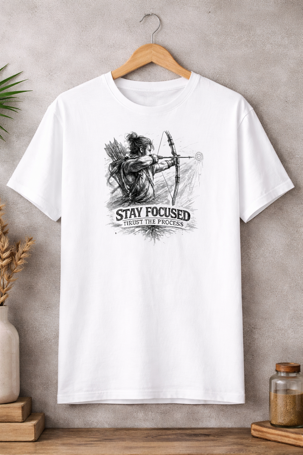 Stay Focus / Men Pure cotton t shirt Kool Styles