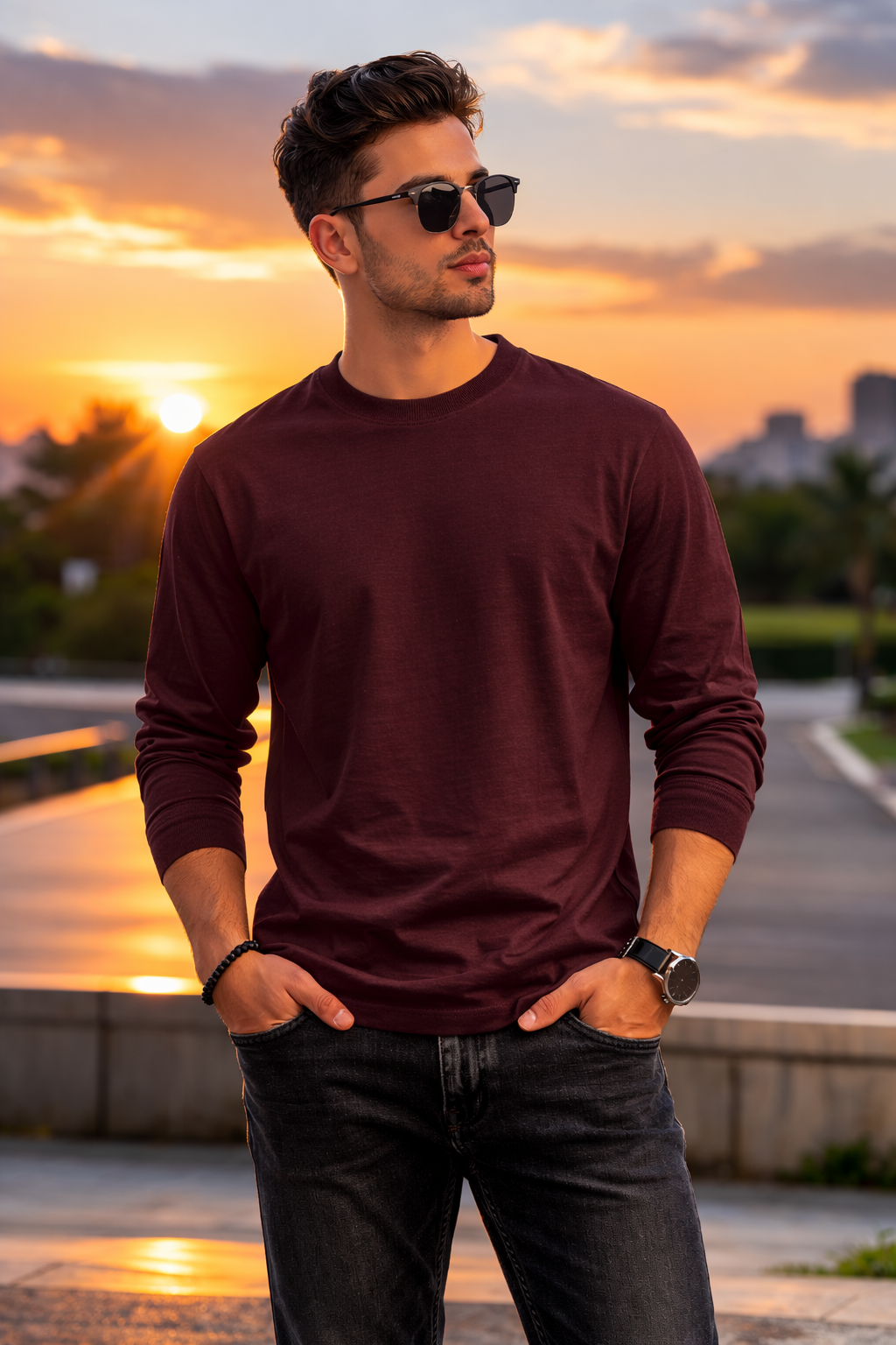 Men's Full Sleeve T-Shirt / Pure Cotton