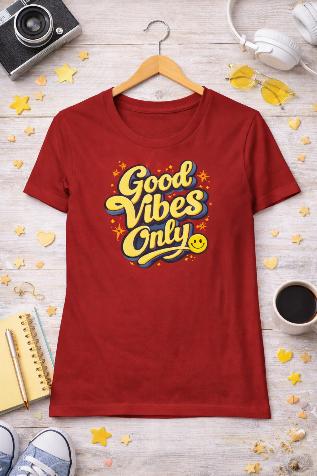 Good vibes only / Women's Pure Cotton T-Shirt Kool Styles