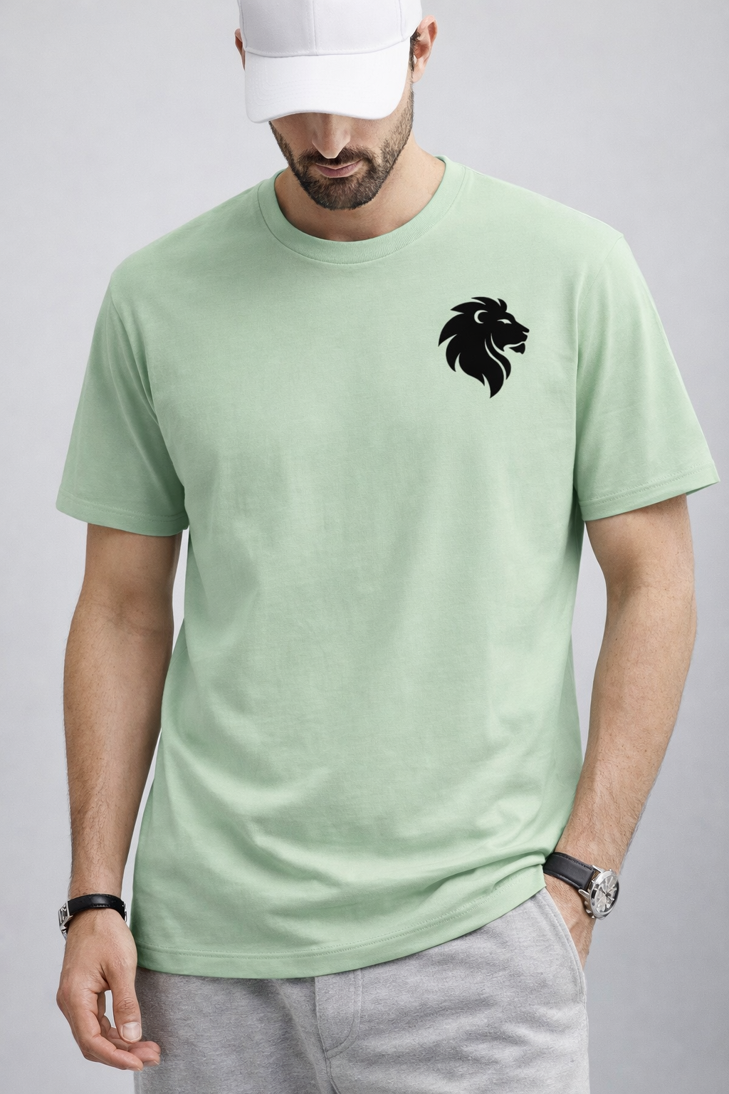Men’s Minimal Logo Cotton T-Shirt - Lightweight Summer Wear