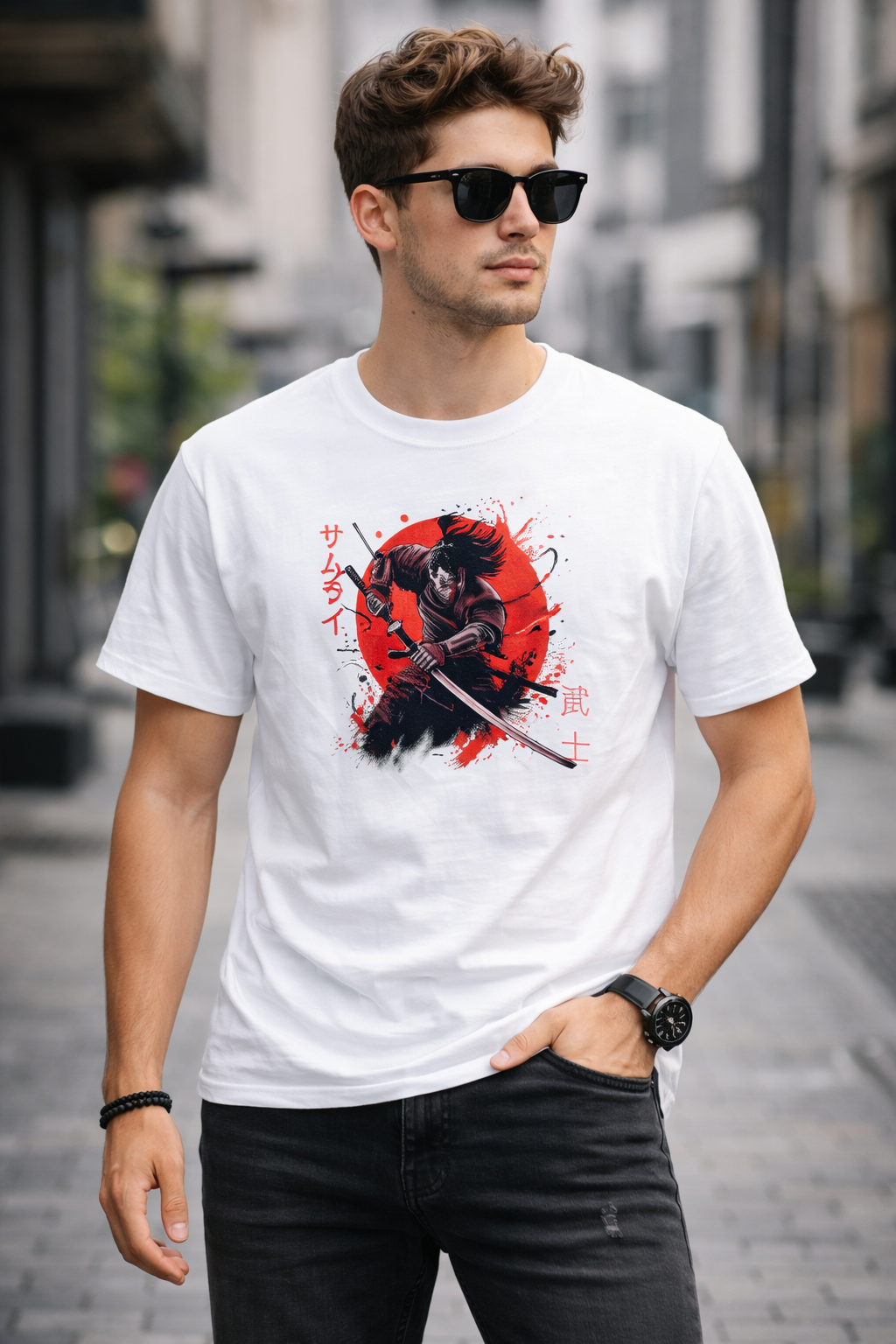 Super Samurai / Men pure cotton T-shirt
