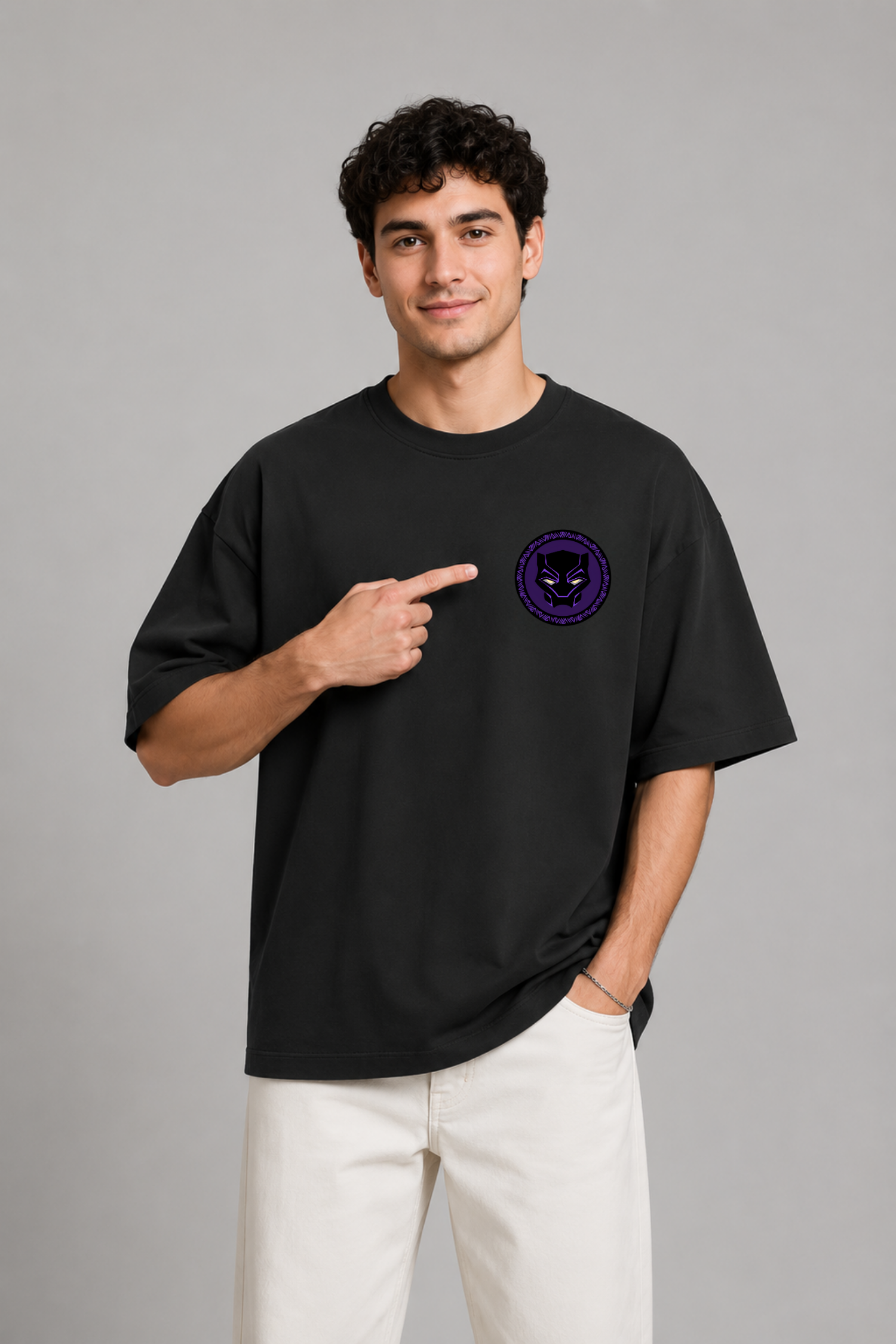 Premium Terry Oversized Tee - Panther Limited edition