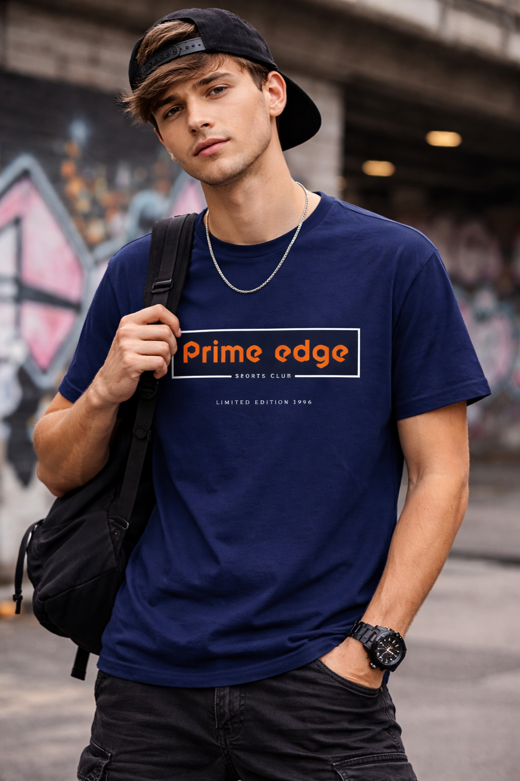 Prime Edge / Men Pure Cotton T-Shirt