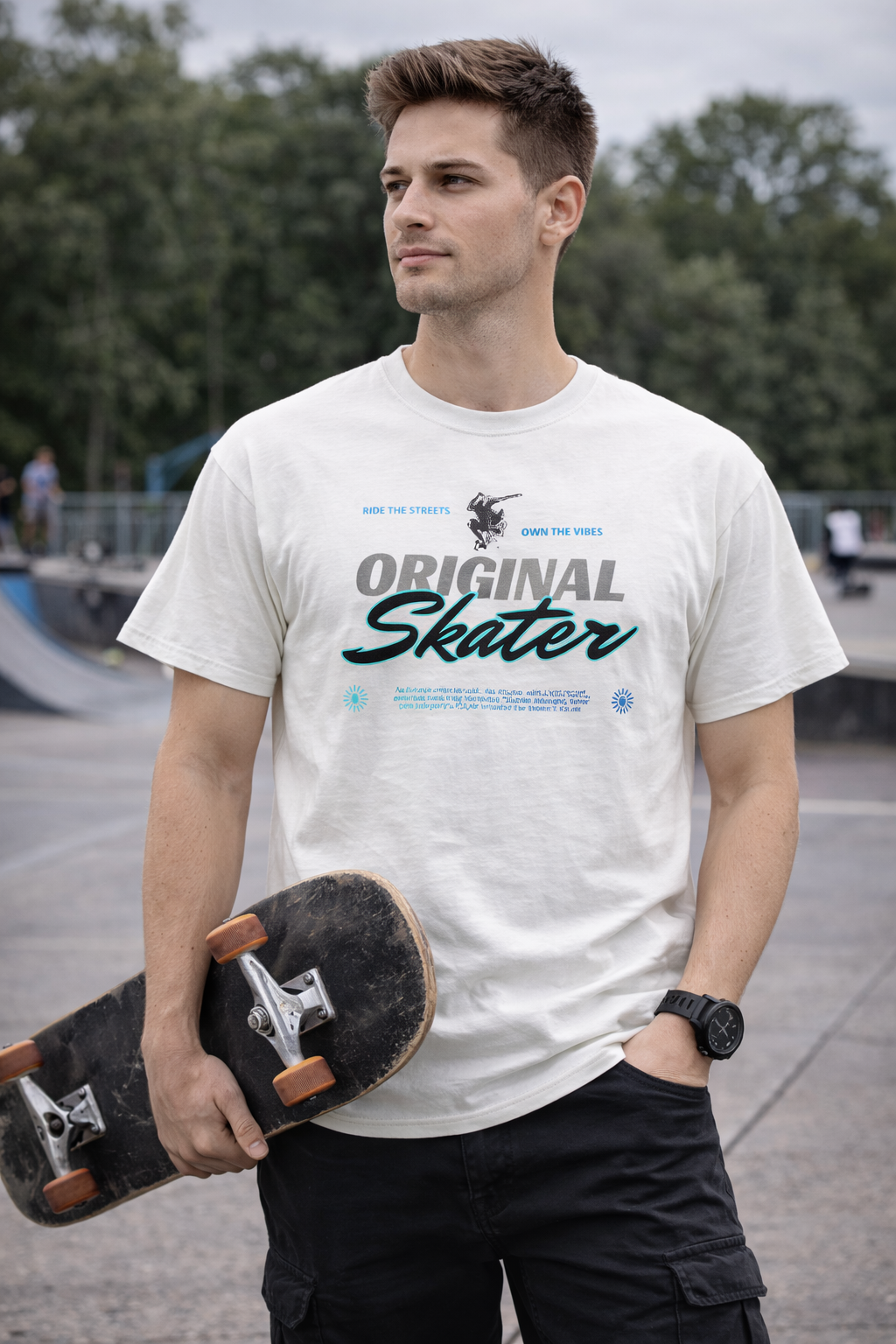Original skater / Men Pure cotton t shirt