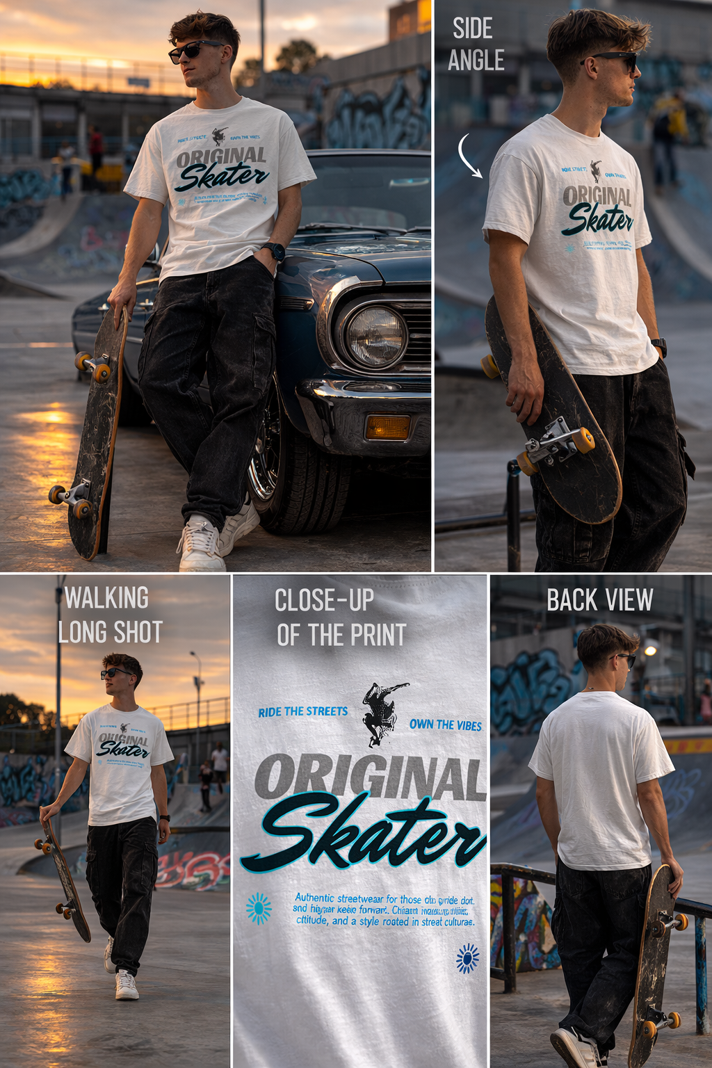Original skater / Men Pure cotton t shirt