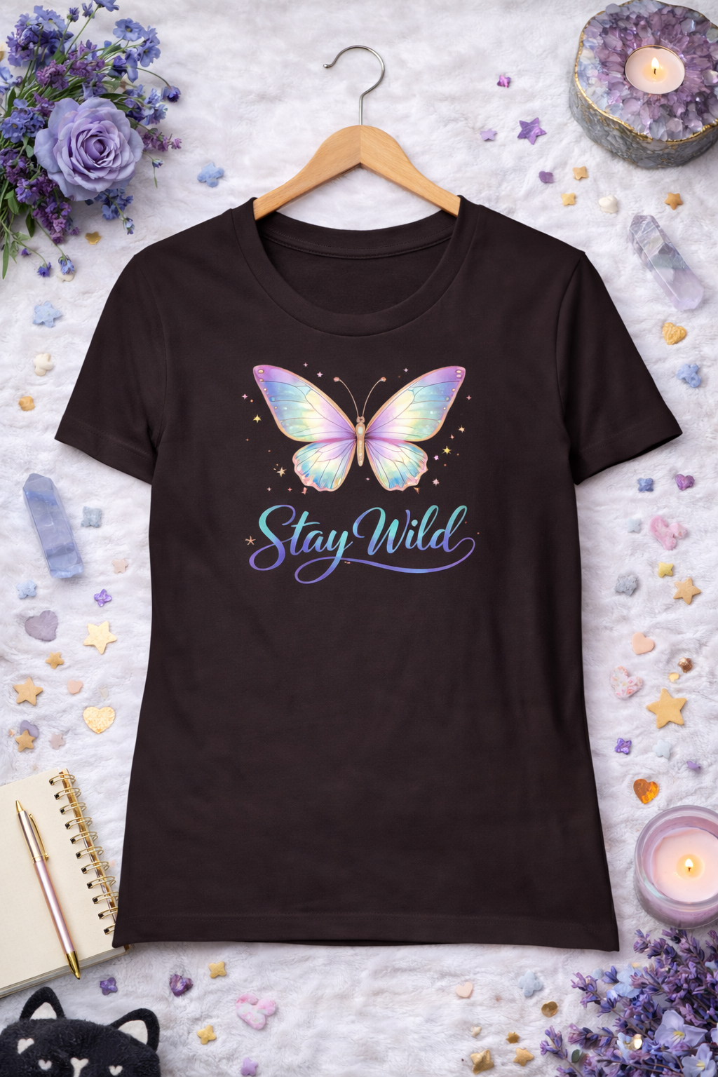 Stay Wild / Women's Pure Cotton T-Shirt Kool Styles