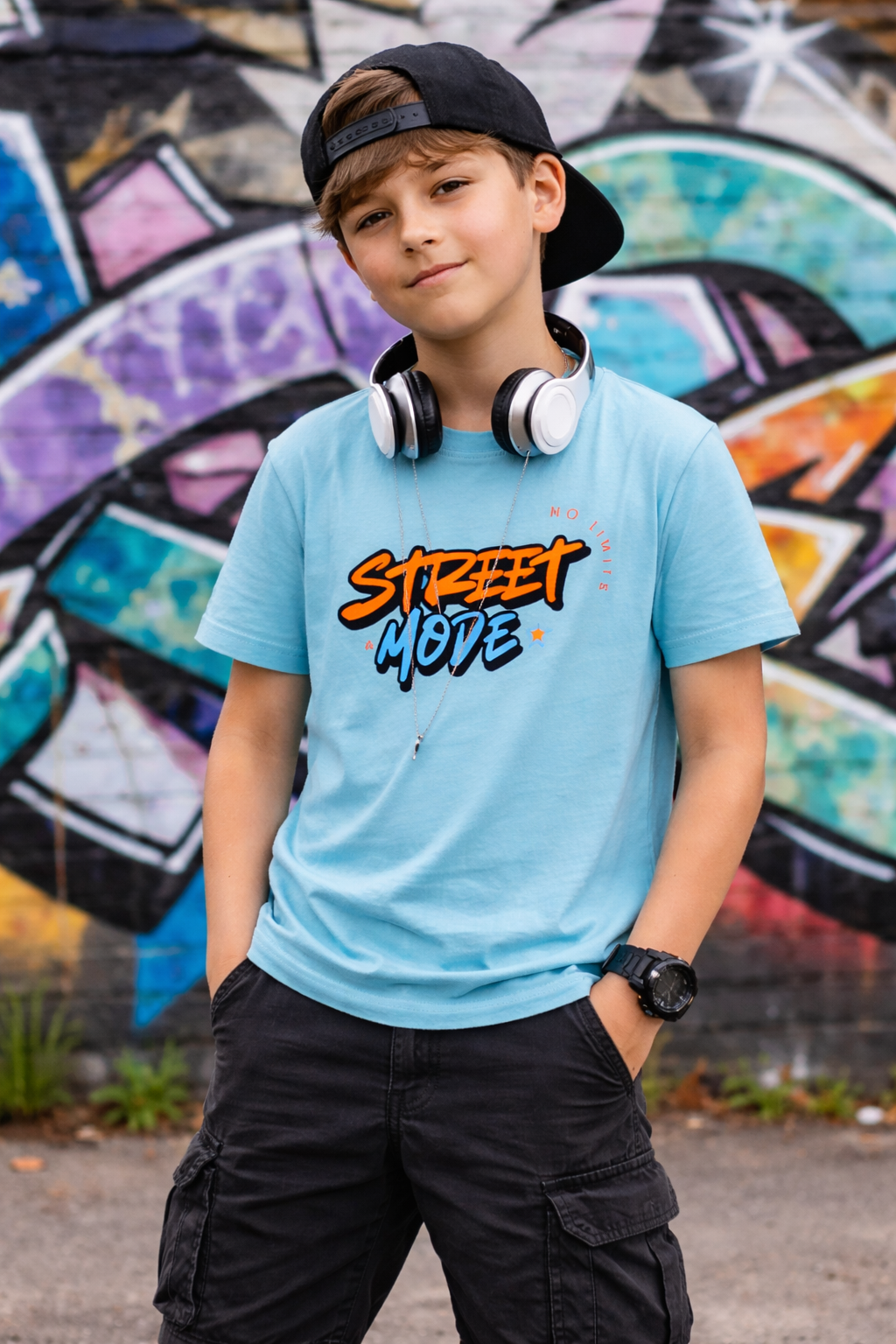 Street mode / Boy's Pure Cotton T-Shirt