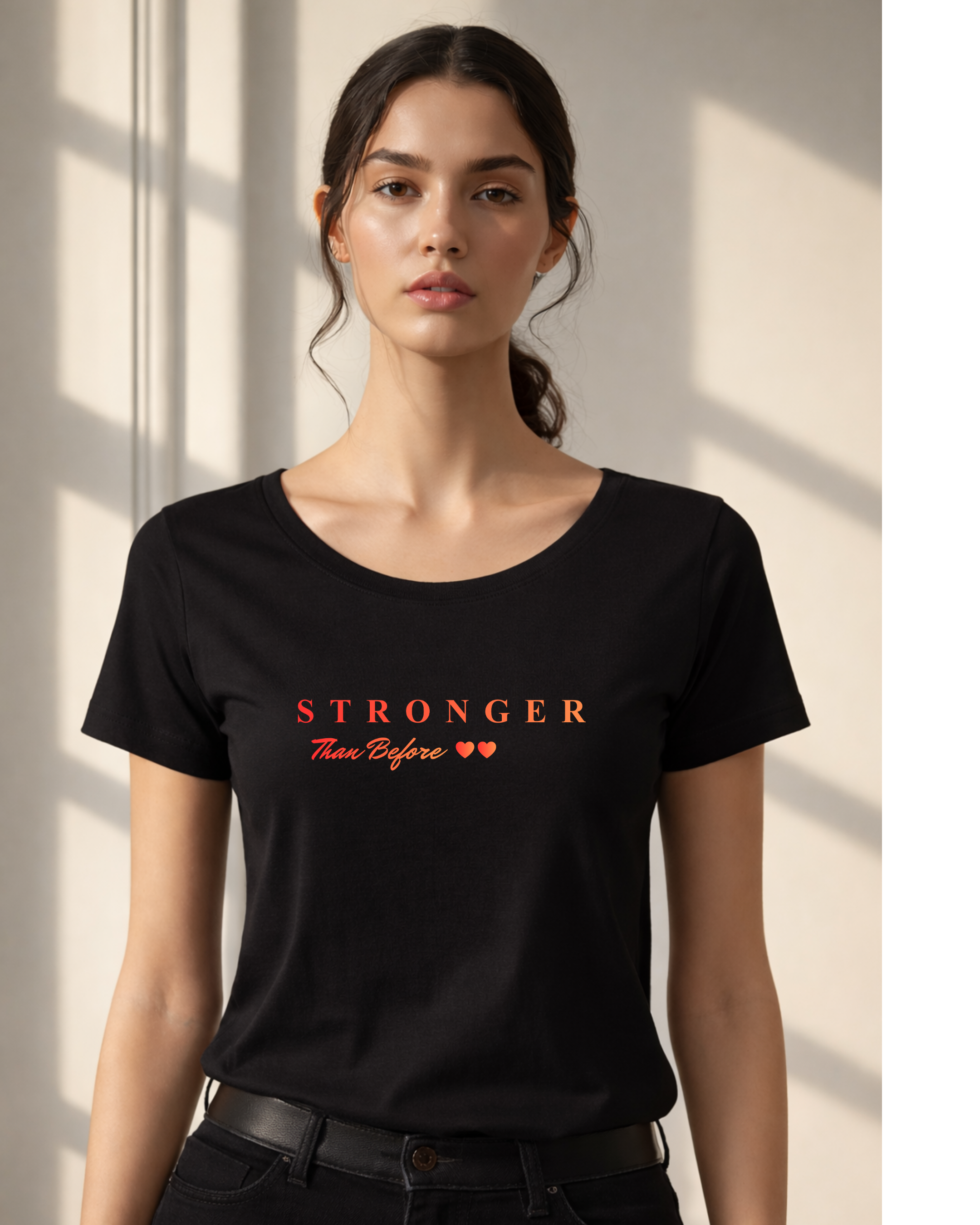 Stronger Than Before / Women's Pure Cotton T-Shirt Kool Styles