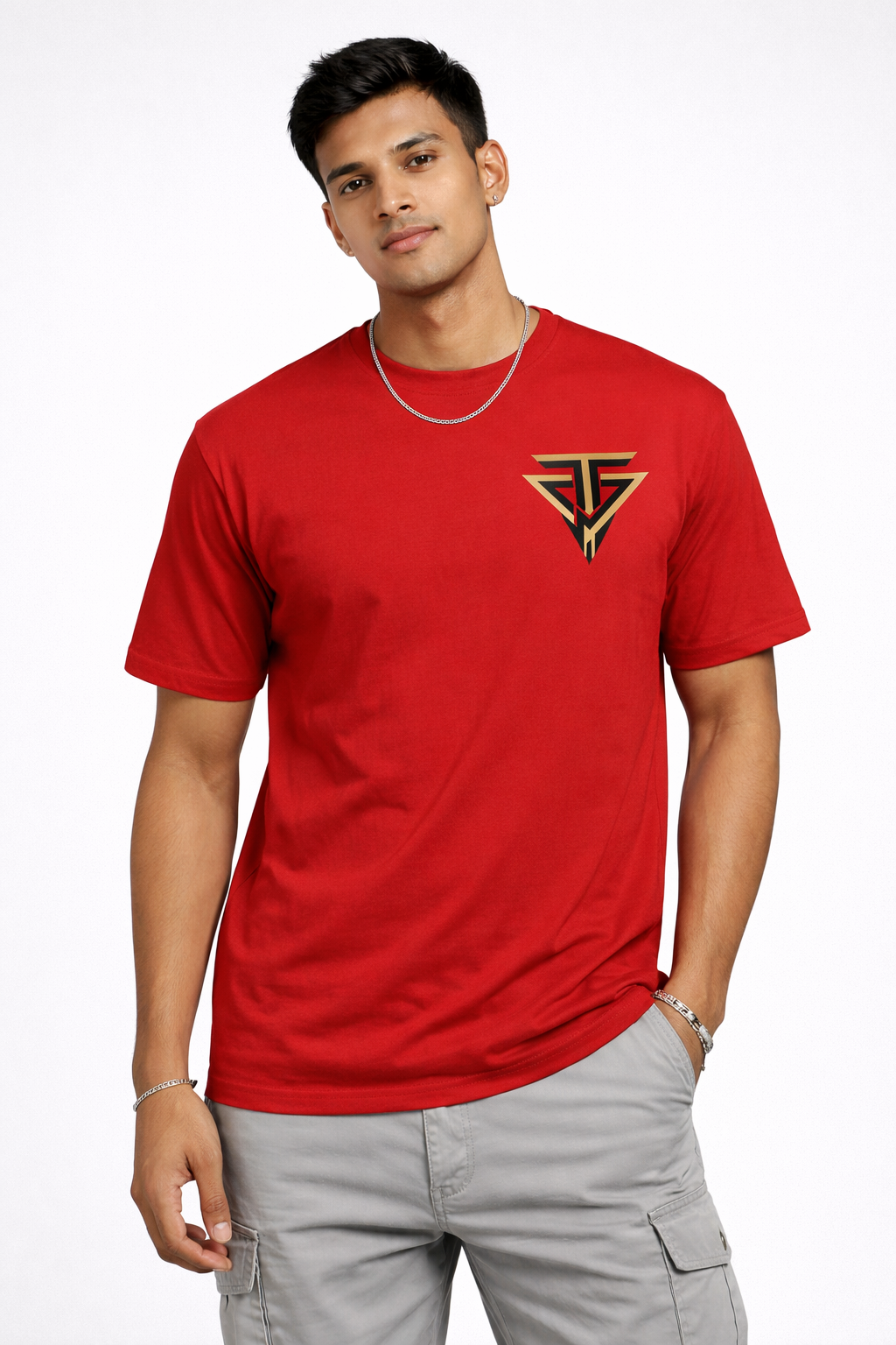 Men’s Minimal Logo Cotton T-Shirt - Lightweight Summer Wear