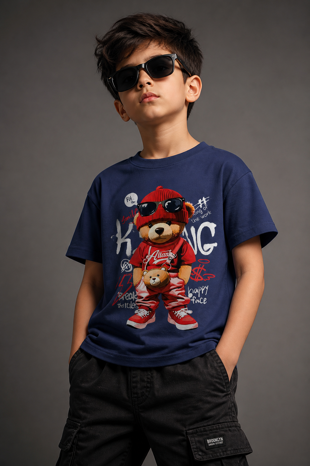 Kids Graphic Printed Cotton T-Shirt - 180 GSM