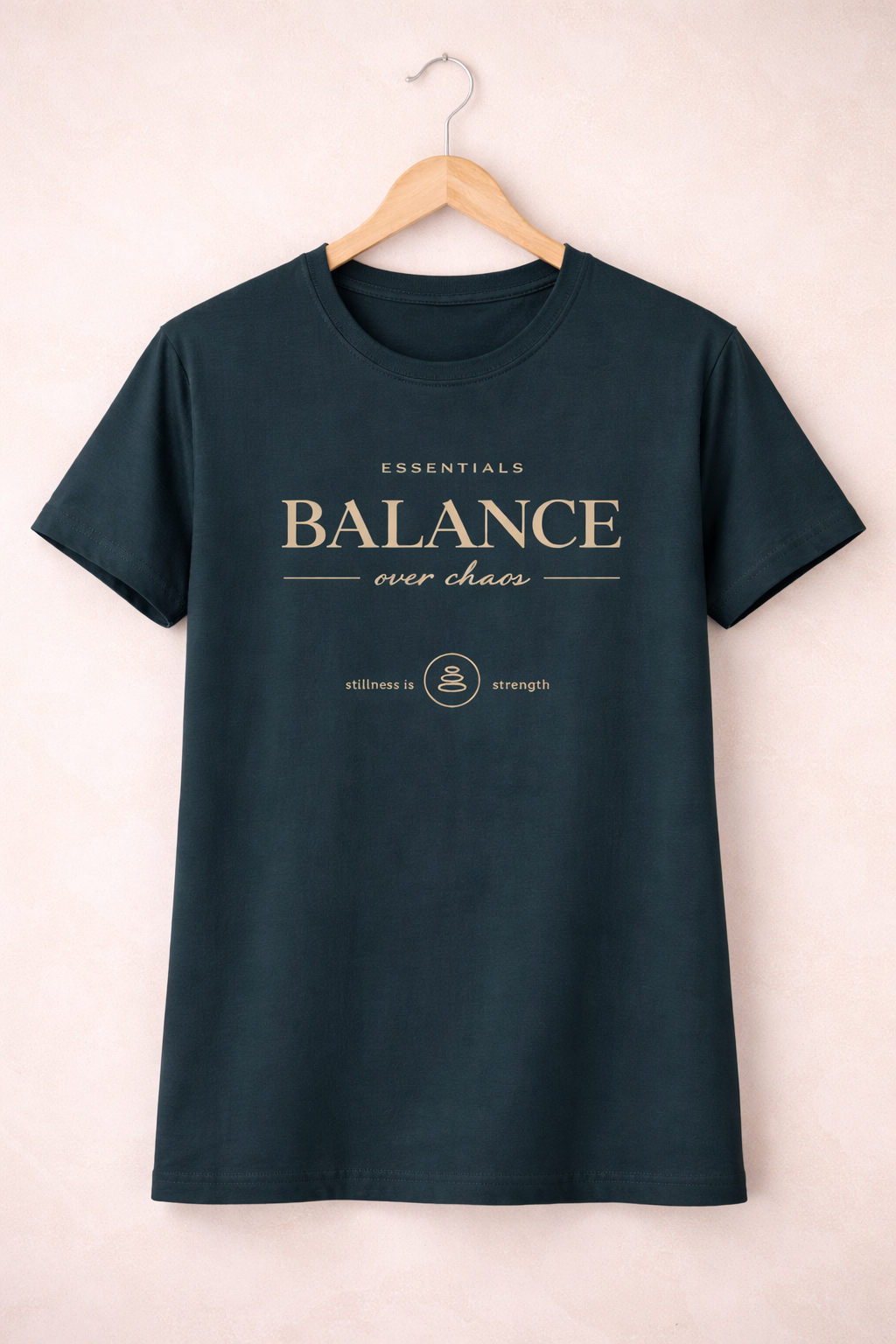 Men’s Minimal Typography Cotton T-Shirt – Stylish Casual Graphic Tee | Lightweight Summer Wear